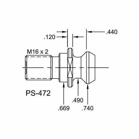 TJ DAVIES CO Solid Retention Knob PS-472